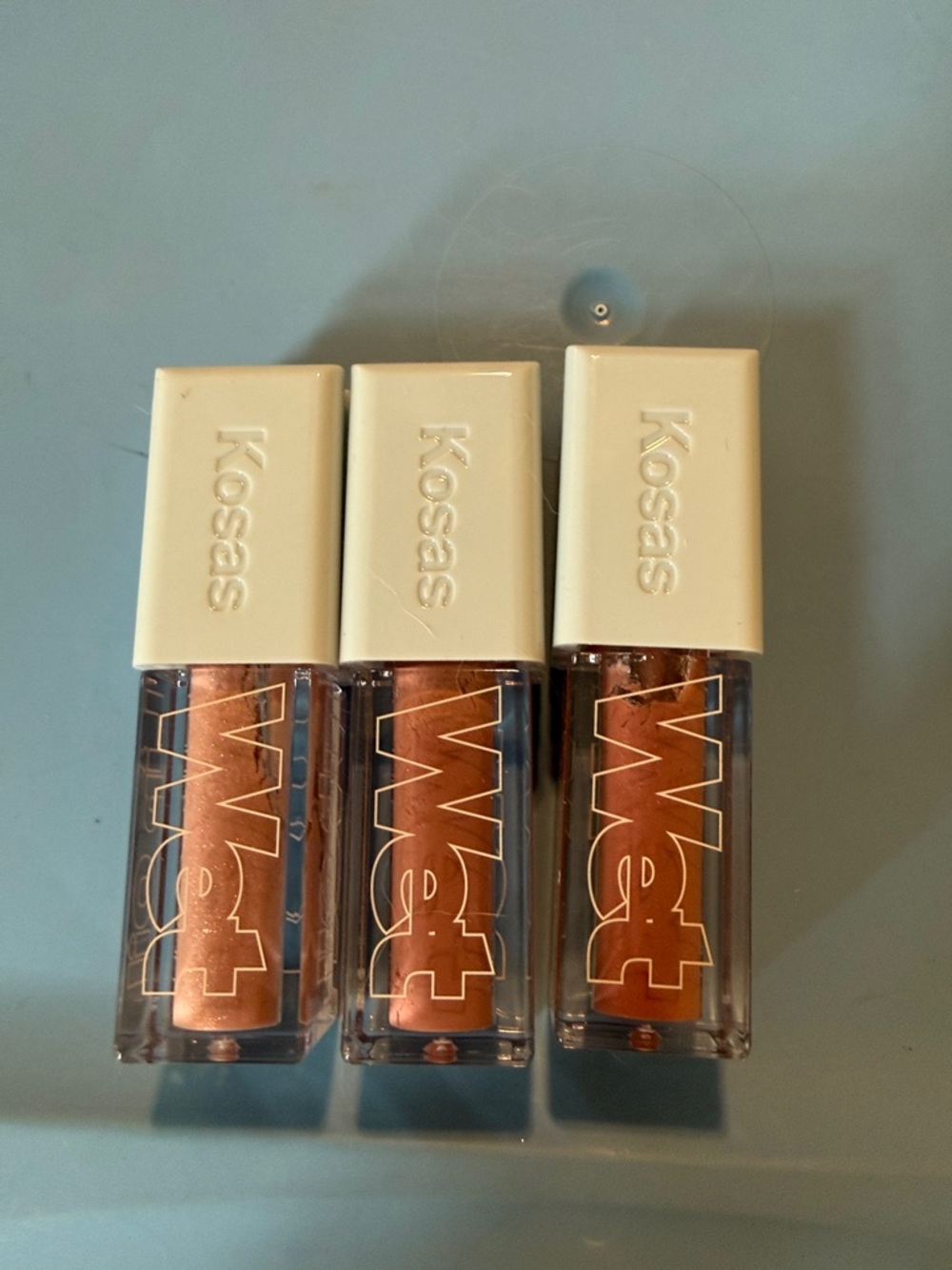 Kosas Wet Lip Gloss Trio — Bronze, Copper, Rose-Gold
